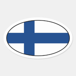 Finnland Flaggenoval-Aufkleber Ovaler Aufkleber