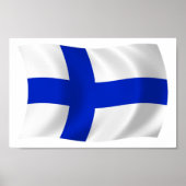 Finnland Flaggenplakat Poster (Vorne)