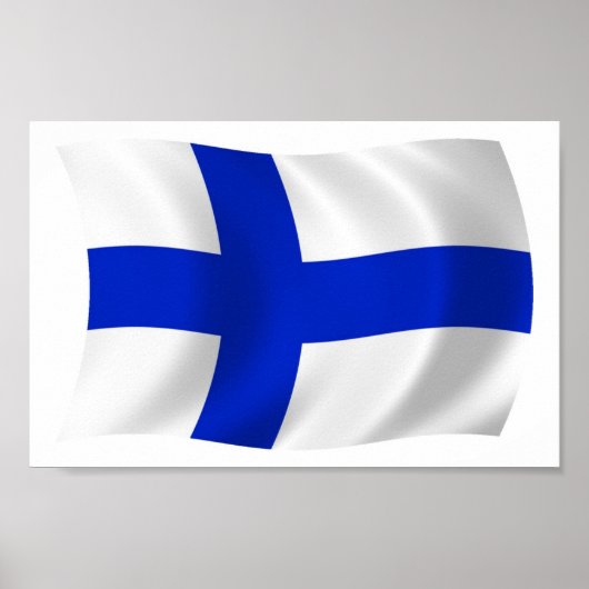 Finnland Flaggenplakat Poster (Vorne)