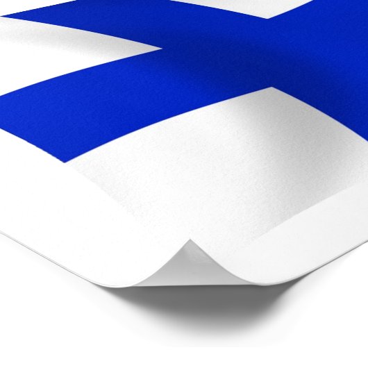 Finnland Flaggenplakat Poster (Ecke)