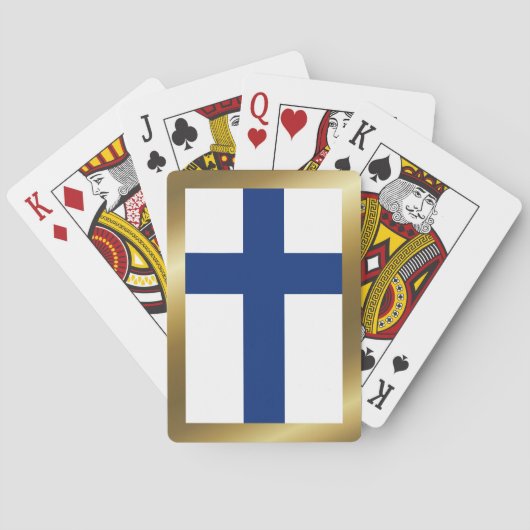 Finnland Flaggenplatzierungskarten Spielkarten (Rückseite)