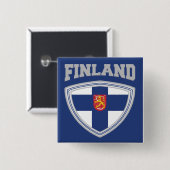 Finnland - Flaggenschild und Emblem Button (Vorne & Hinten)