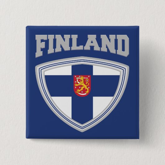 Finnland - Flaggenschild und Emblem Button (Vorderseite)