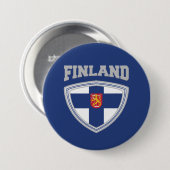 Finnland - Flaggenschild und Emblem Button (Vorne & Hinten)