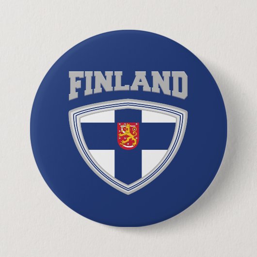 Finnland - Flaggenschild und Emblem Button (Vorderseite)
