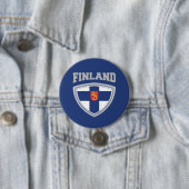 Finnland - Flaggenschild und Emblem Button (Beispiel)
