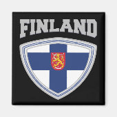 Finnland - Flaggenschild und Emblem Magnet (Vorne)