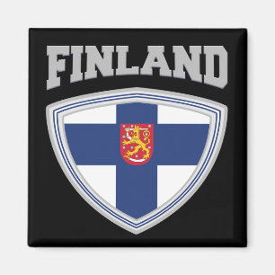 Finnland - Flaggenschild und Emblem Magnet