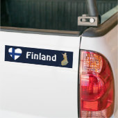 Finnland Flaggenschwerpunkt + Karte Autoaufkleber (Auf Lkw)