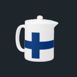 Finnland Flaggenteapot<br><div class="desc">Genießen Sie Ihre Lieblingsbrauen in unserem eleganten Teekessel mit der Flagge Finnlands! Dieser schöne Teekessel ist mehr als nur ein funktioneller Gegenstand, er ist eine Feier des finnischen Erbes und Stolzes. Das auffallende Design zeigt deutlich die ikonische finnische Fahne und macht diese Teekanne zu einer einzigartigen und sinnvollen Möglichkeit, Ihre...</div>