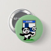 Finnland Football Panda Button (Vorne & Hinten)