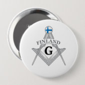 Finnland Freimaurerei Zeichen Button (Vorne & Hinten)