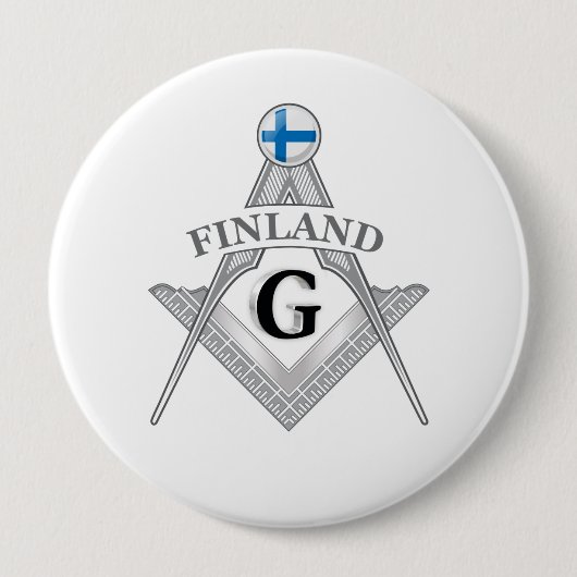 Finnland Freimaurerei Zeichen Button (Vorderseite)