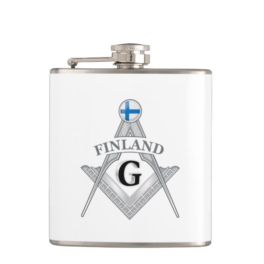 Finnland Freimaurerei Zeichen Flachmann (Vorderseite)