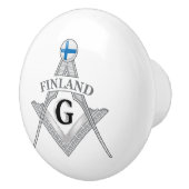 Finnland Freimaurerei Zeichen Keramikknauf (Rechts)