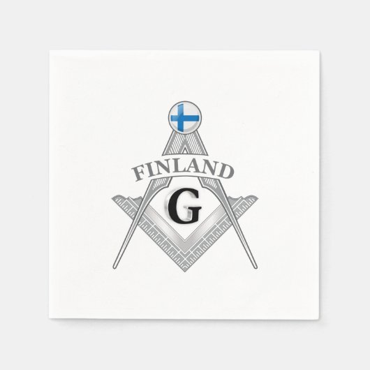 Finnland Freimaurerei Zeichen Serviette (Vorderseite)