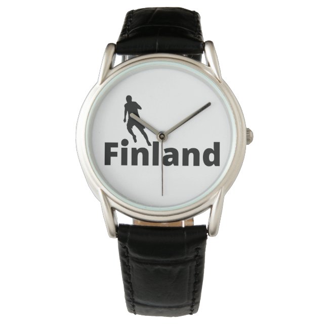 Finnland Fußball Armbanduhr (Vorderseite)