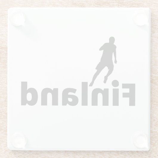 Finnland Fußball Glasuntersetzer (Rückseite)