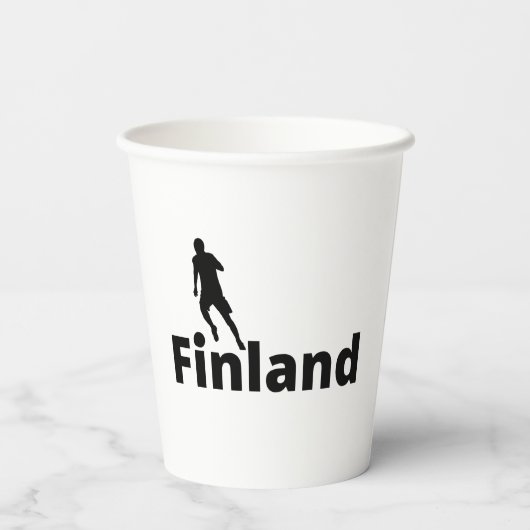 Finnland Fußball Pappbecher (Rückseite)