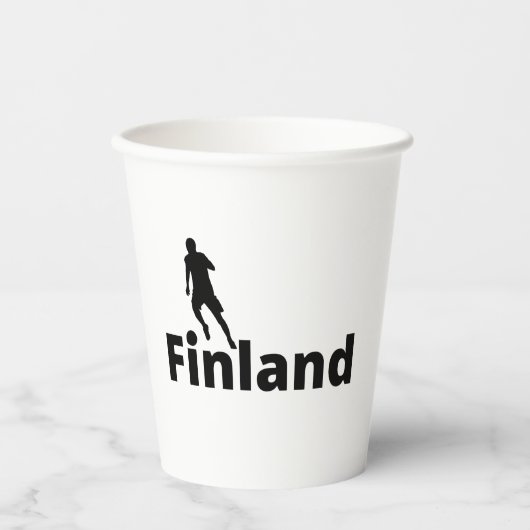 Finnland Fußball Pappbecher (Vorderseite)