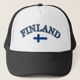 Finnland-Fußballentwurf Truckerkappe