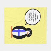 Finnland - Gespräch mit Frau Penguin Personalisier Fleecedecke (Vorderseite (Horizontal))