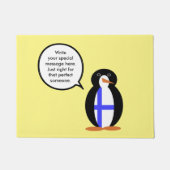 Finnland - Gespräch mit Frau Penguin Personalisier Fußmatte (Vorderseite)