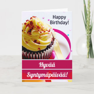 Finnland Happy Birthday Finnishhyvää syntymäpäivää Karte