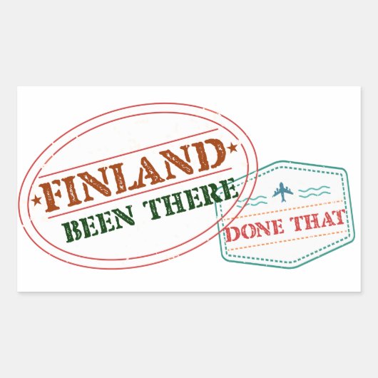 Finnland hat das geschafft rechteckiger aufkleber (Vorderseite)