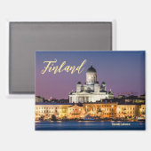 Finnland Helsinki-Dom Souvenir Magnet (Vorderseite/Rückseite)