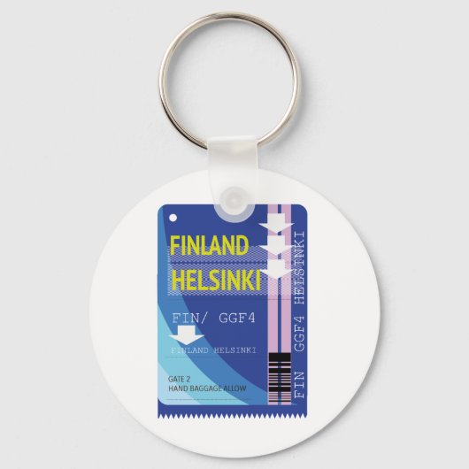 Finnland - Helsinki-Fahrkarte Schlüsselanhänger (Vorderseite)