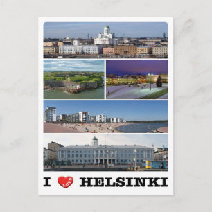 Finnland - Helsinki - Helsingforen - I Liebe - Postkarte