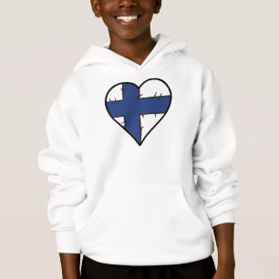 Finnland Herz Finnische Flagge Hoodie