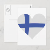 Finnland - Herzenslein Postkarte (Vorne/Hinten)