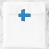 Finnland Hochwertige Flagge Runder Aufkleber (Tasche)