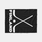 Finnland Hockey Fan Fleecedecke (Vorderseite (Horizontal))