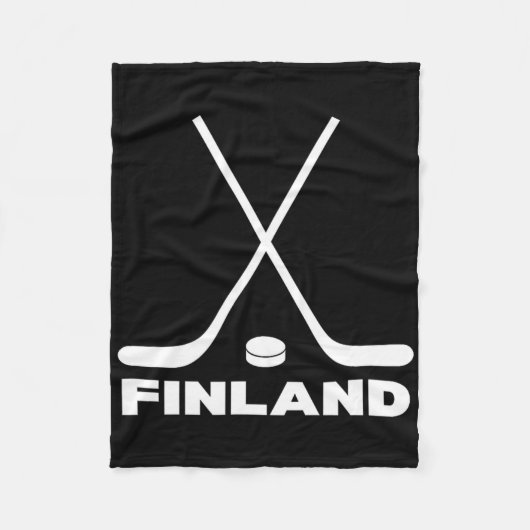 Finnland Hockey Fan Fleecedecke (Vorderseite)