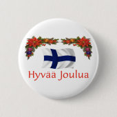 Finnland Hyvaa Joulua (frohe Weihnachten) Button (Vorderseite)