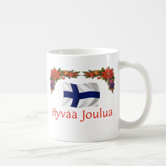 Finnland Hyvaa Joulua (frohe Weihnachten) Kaffeetasse (Rechts)