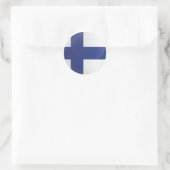 Finnland - Icon-Flagge Runder Aufkleber (Tasche)