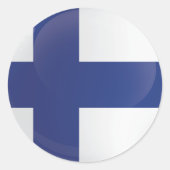 Finnland - Icon-Flagge Runder Aufkleber (Vorderseite)