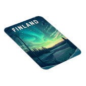 Finnland Illustration Travel Art Vintag Magnet (Rechte Seite)