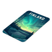 Finnland Illustration Travel Art Vintag Magnet (Linke Seite)