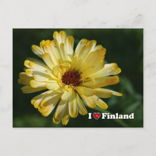 Finnland in Blume, 5. in Serie Postkarte