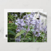 Finnland in Blume, 6. in Serie Postkarte (Vorne/Hinten)
