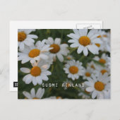 Finnland in Blume, 8. in Serie Postkarte (Vorne/Hinten)