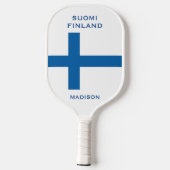 Finnland - individuelle Name Pickleball Schläger (Rückseite)
