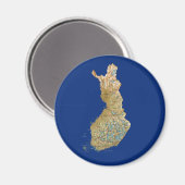 Finnland Karte Magnet (Vorderseite/Rückseite)