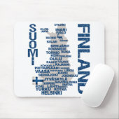 FINNLAND-KARTE mousepad (Mit Mouse)