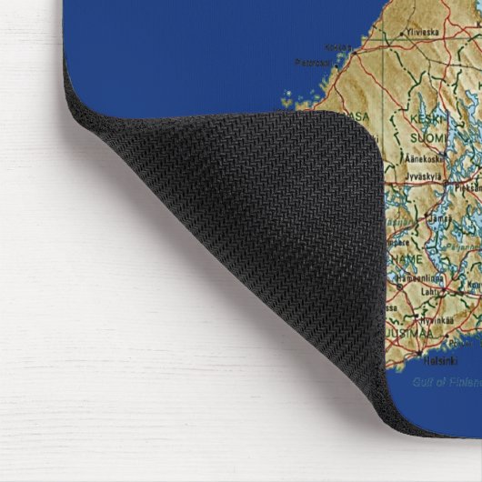 Finnland-Karte Mousepad (Ecke)